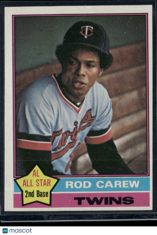 1976 Topps ROD CAREW #400 Print Snow (EX)