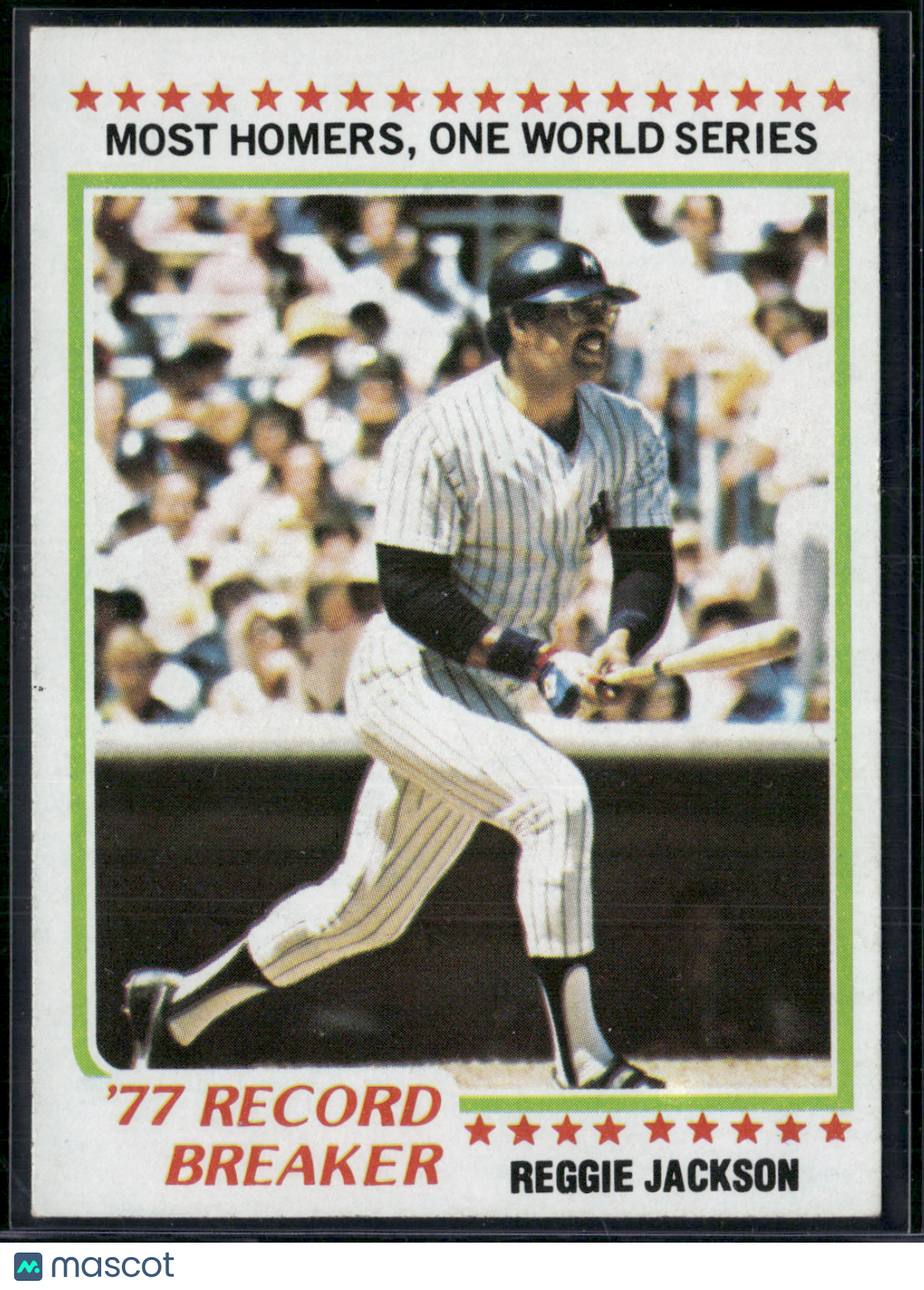 1978 Topps REGGIE JACKSON #7 77 Record Breaker (EX-EX/MT)