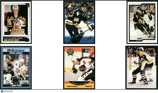 1990 MARIO LEMIEUX 6 - CARDLOT Mario Lemieux 90 Pro Set 96 Score(EX-EX/MT)