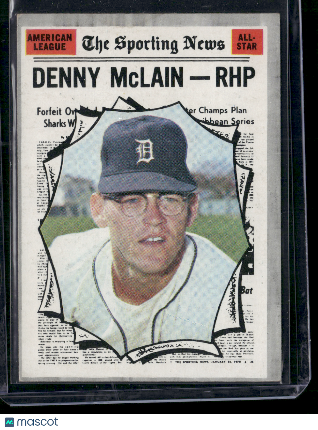1970 Topps DENNY MCLAIN #468 AL All Star (VG-EX)