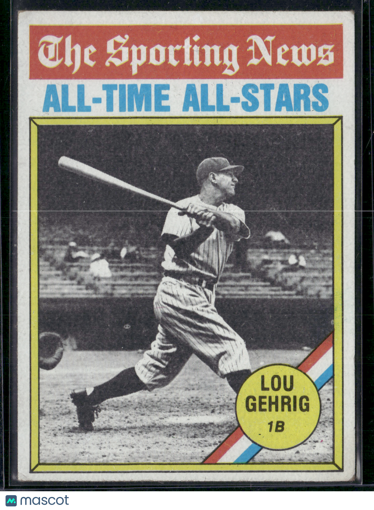 1976 Topps LOU GEHRIG #341 All Time All Stars Wrinkle on back (VG/EX)