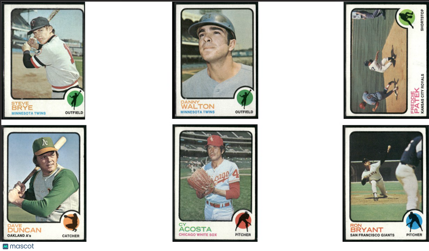 1973 Topps 6 ~ CARDLOT Steve Brye/Ron Bryant (VG-VG/EX)