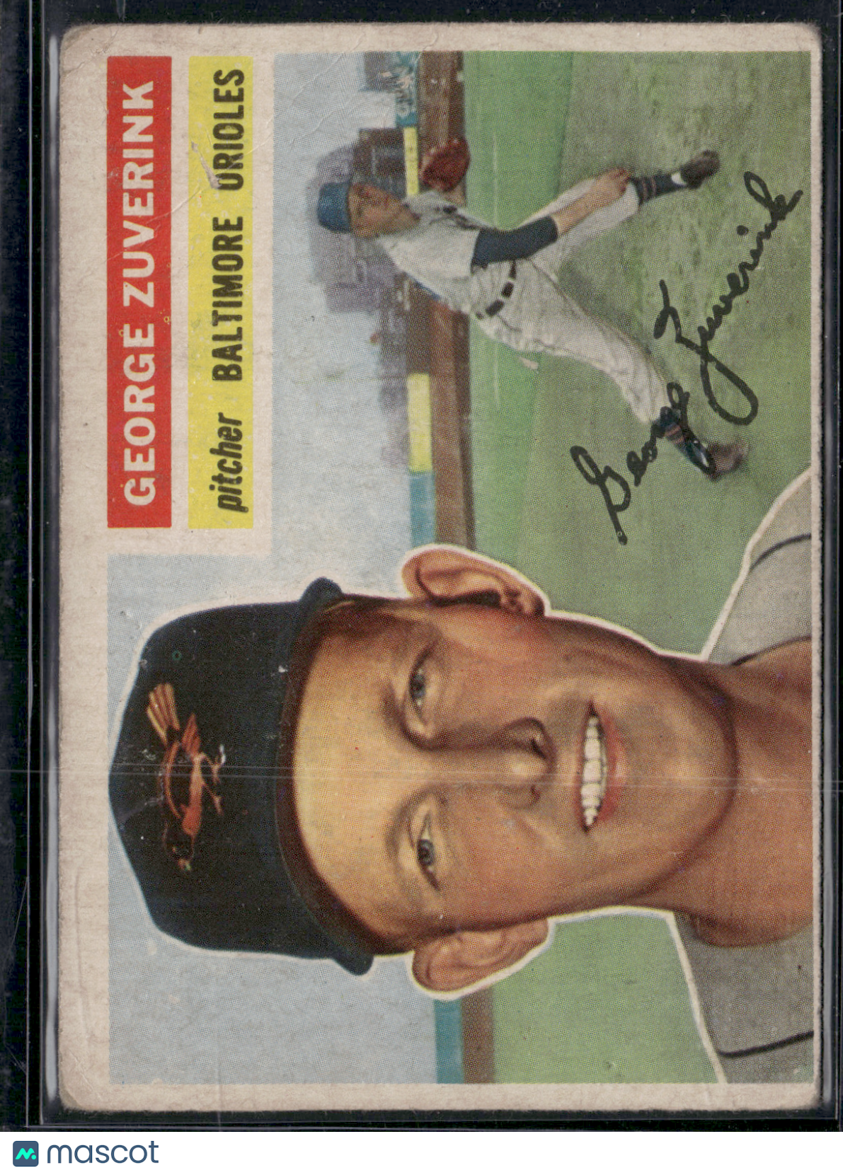 1956 Topps GEORGE ZUVERINK #276 Wrinkles Surface Dents