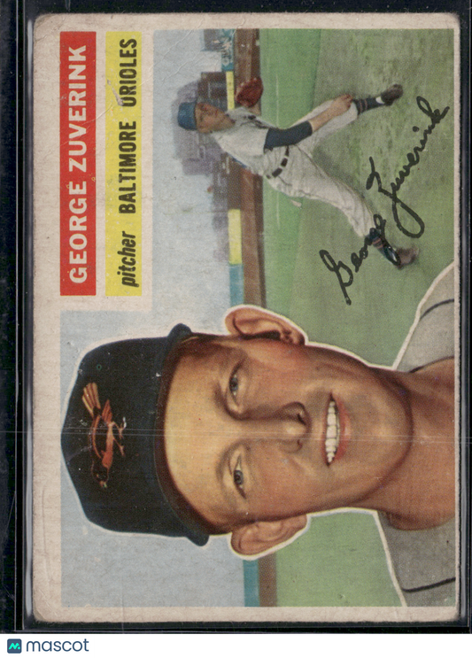 1956 Topps GEORGE ZUVERINK #276 Wrinkles Surface Dents