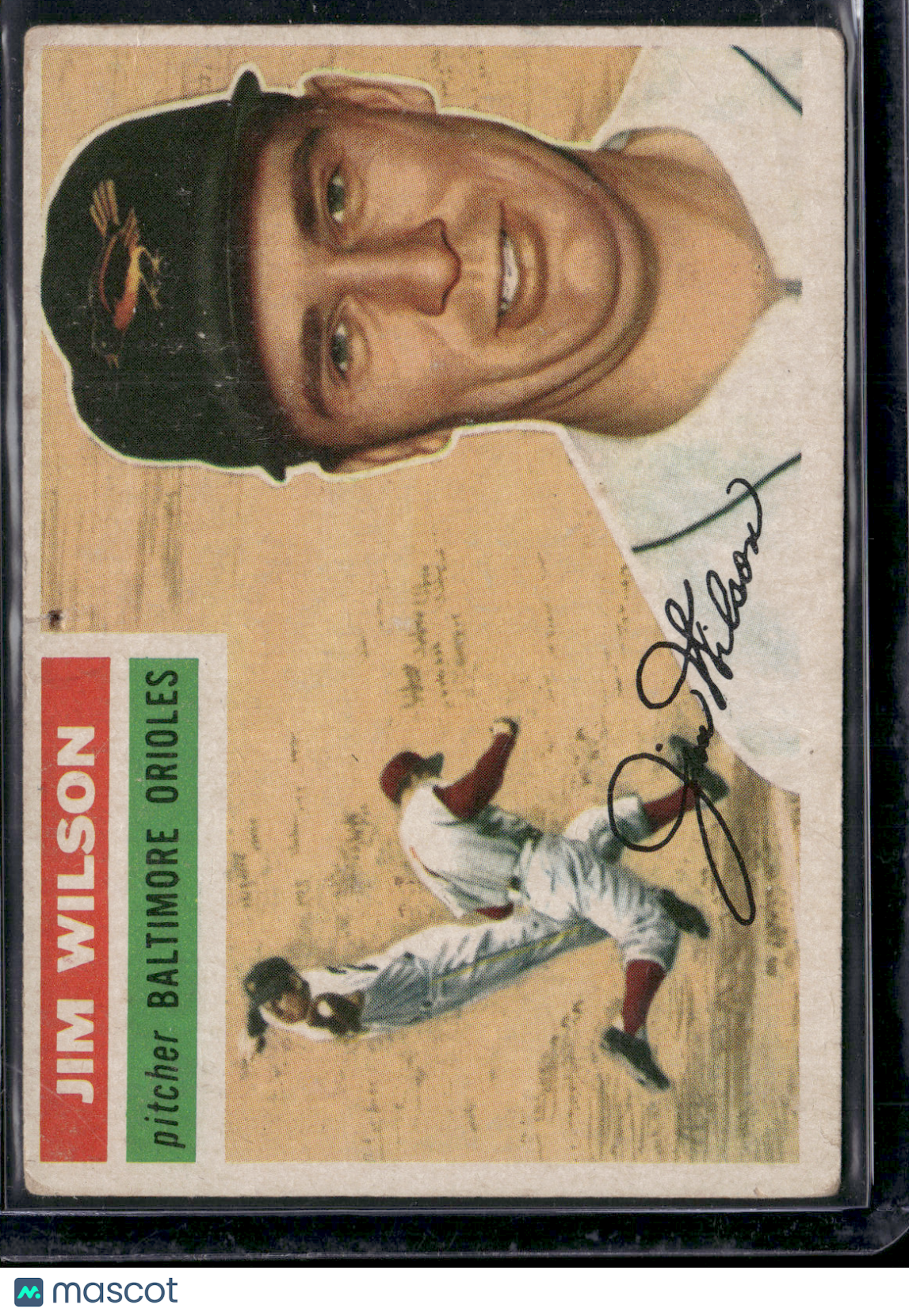 1956 Topps JIM WILSON #171 Pinhole