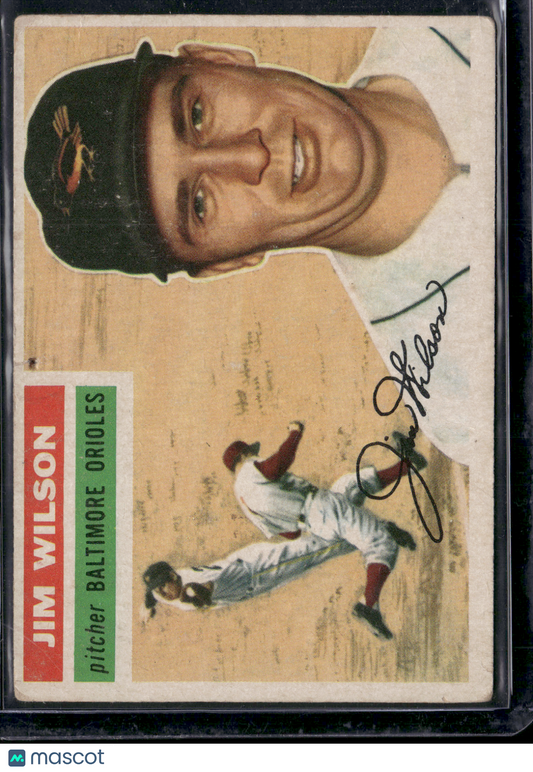 1956 Topps JIM WILSON #171 Pinhole