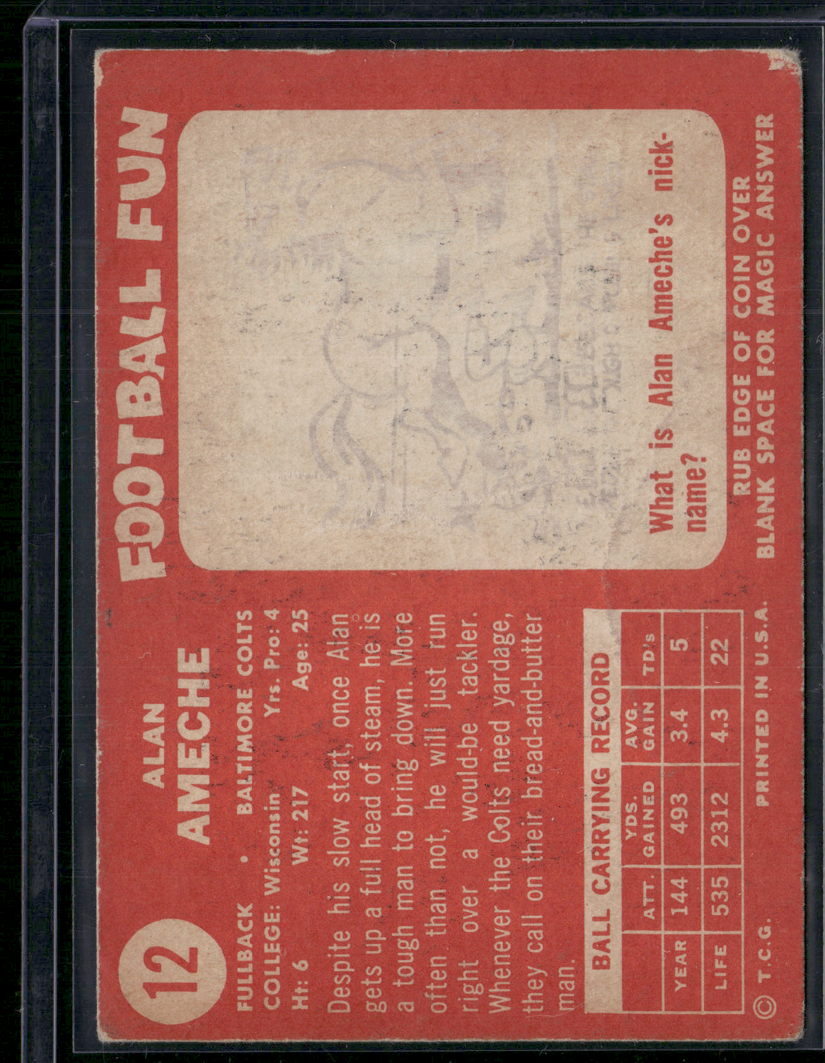 1958 Topps ALAN AMECHE #12 Crease (VG)