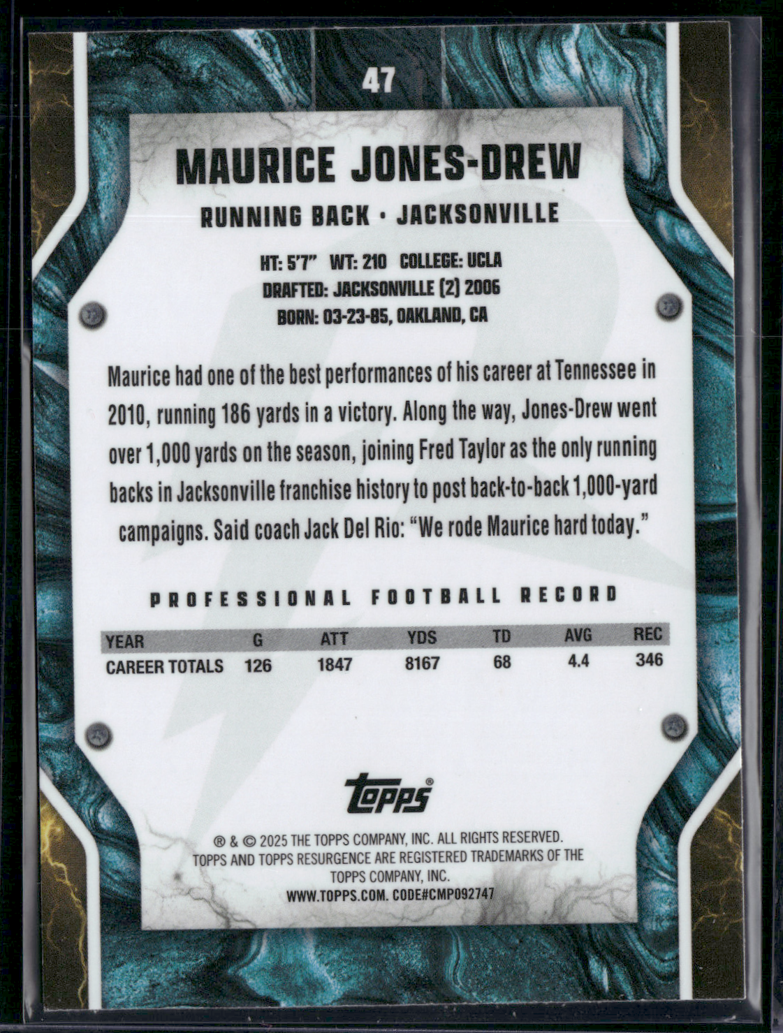 2024 Topps Resurgence MAURICE JONES-DREW #47
