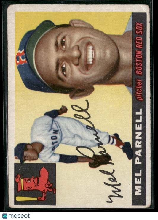 1955 Topps MEL PARNELL #140 Writing on back (Poor)
