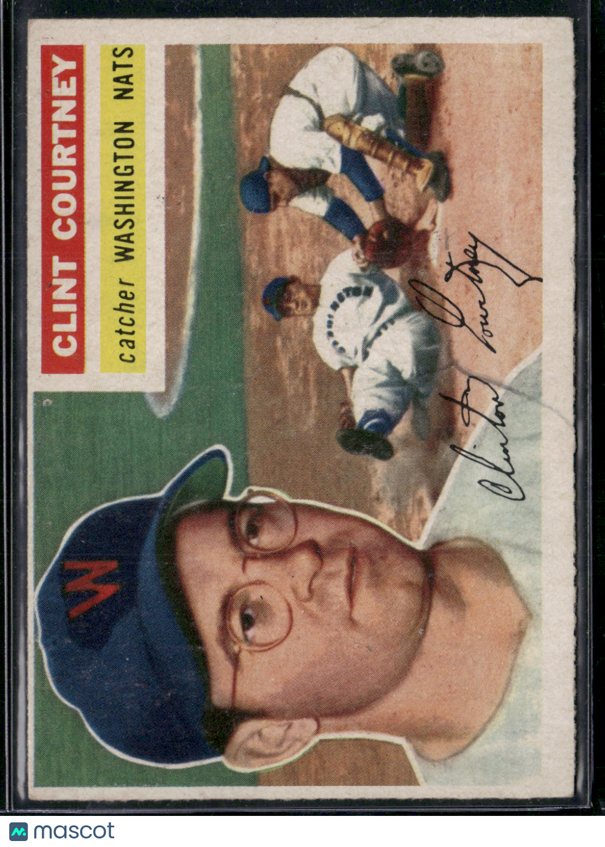 1956 Topps CLINT COURTNEY #159 Pencil on front