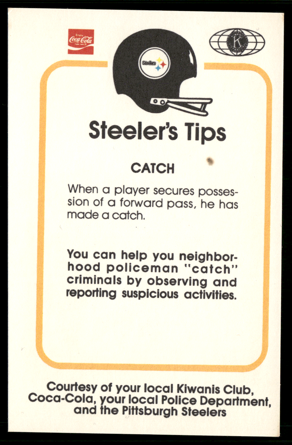 1982 Police Cards JOHN STALLWORTH (VG)
