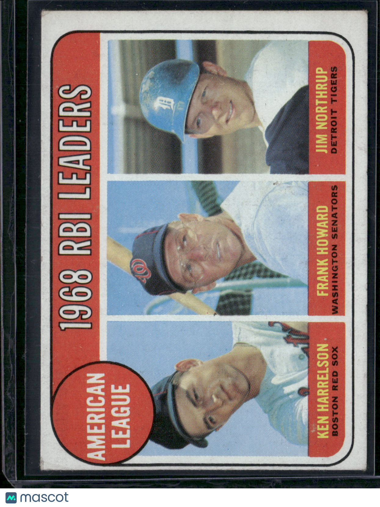 1969 Topps FRANK HOWARD/HARRELSON/NORTHRUP #3 1968 AL RBI Leaders (Good-VG)