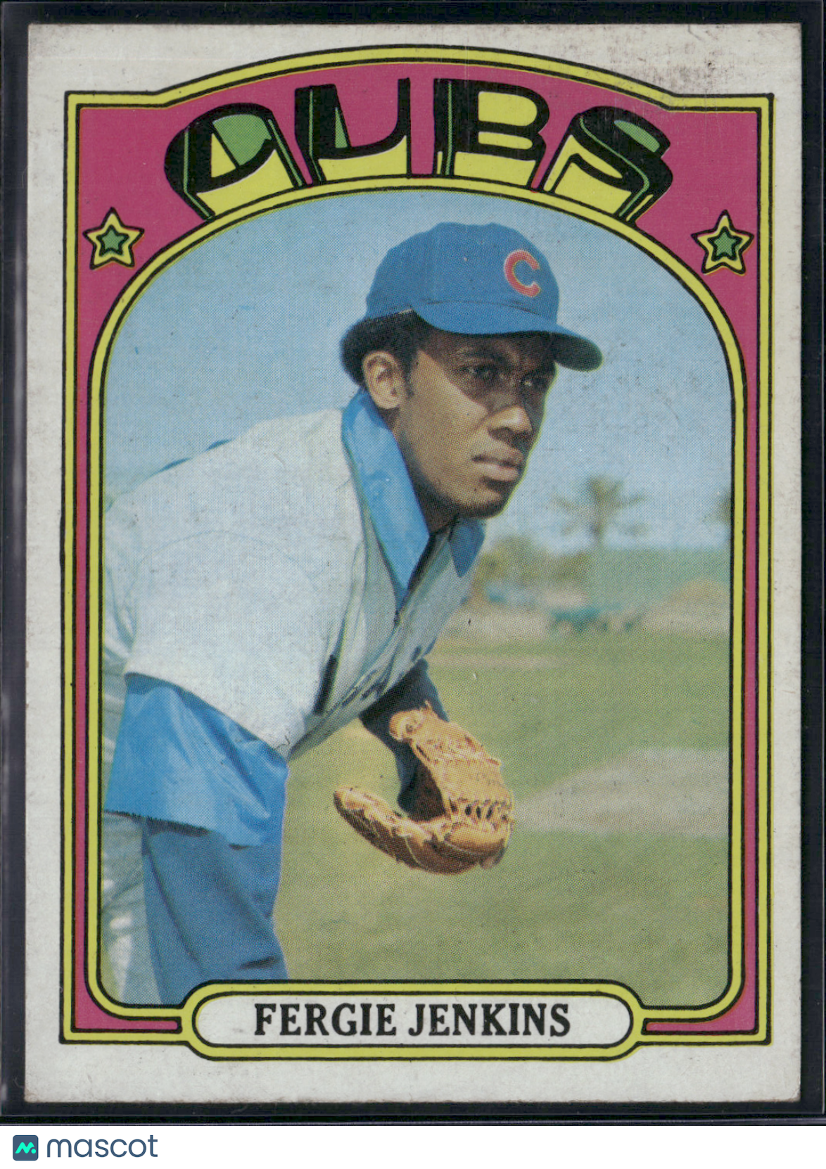 1972 Topps FERGIE JENKINS #410 Light Scratches Staining (Good)