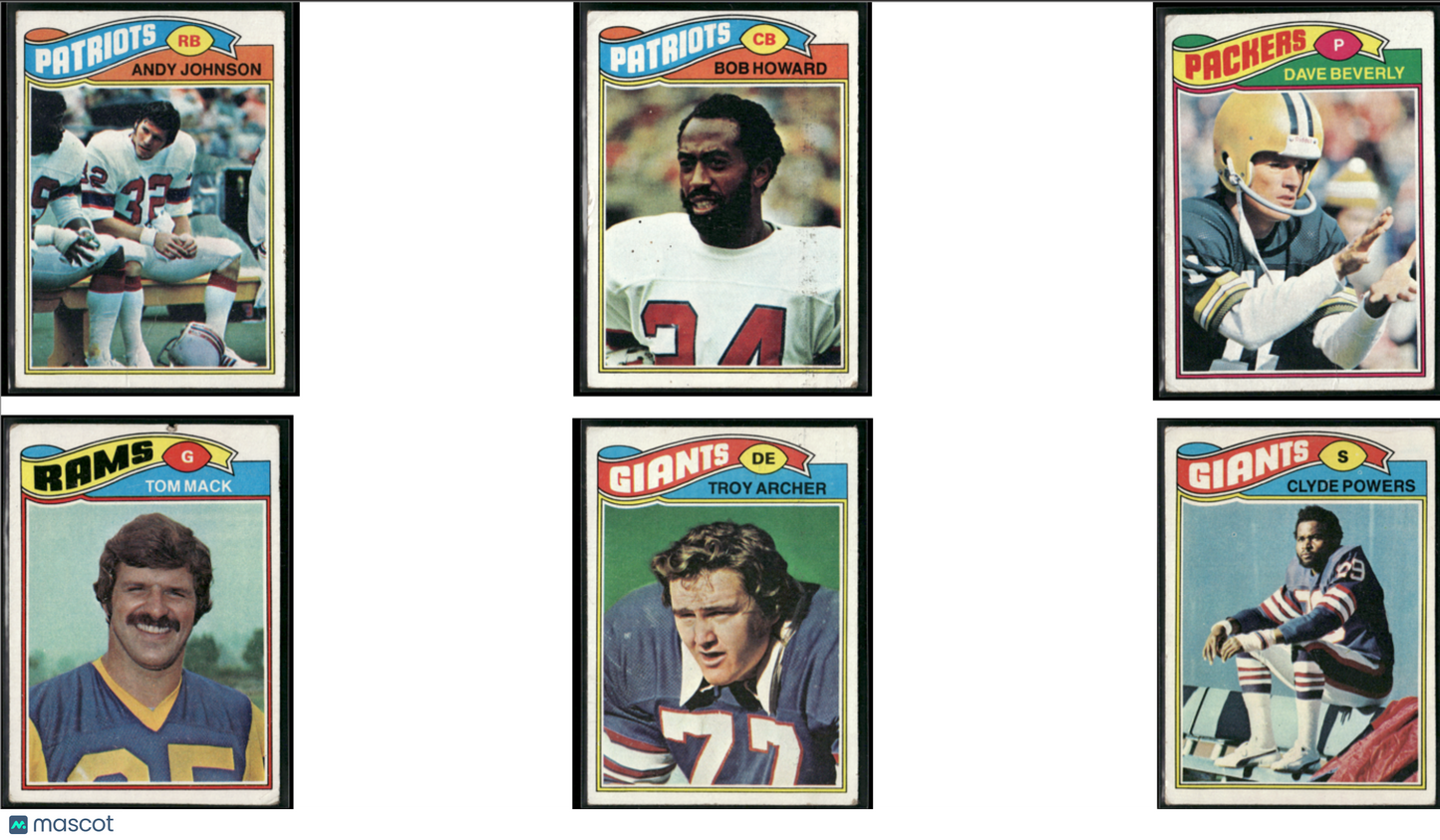 1977 Topps 6 ~ CARDLOT Andy Johnson/Clyde Powers (VG)