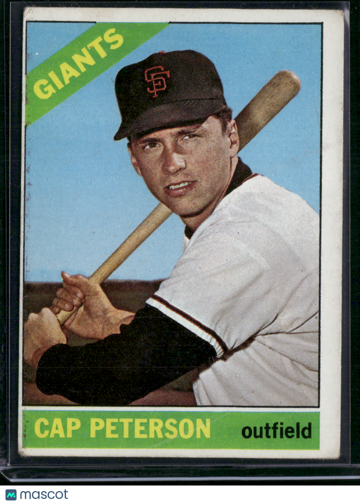 1966 Topps CAP PETERSON #349 (Good - Light scratches, Light Wrinkle)