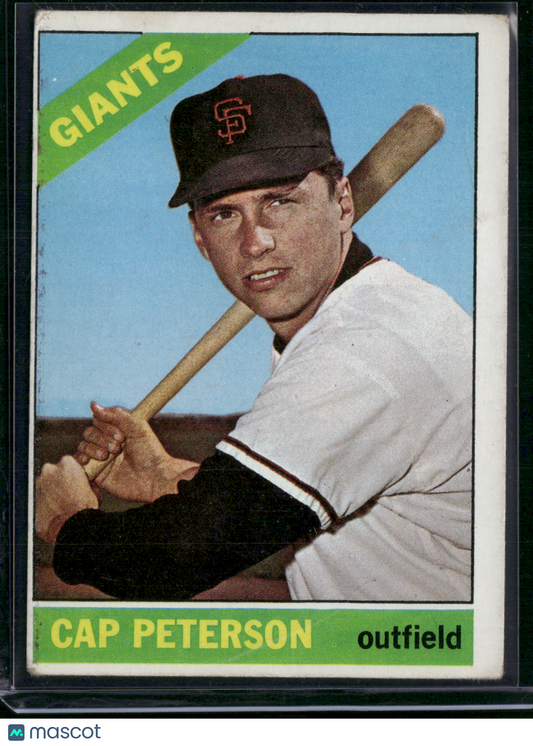 1966 Topps CAP PETERSON #349 (Good - Light scratches, Light Wrinkle)