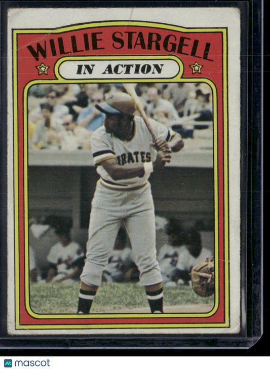 1972 Topps WILLIE STARGELL #448 In Action Wrinkles (Poor)