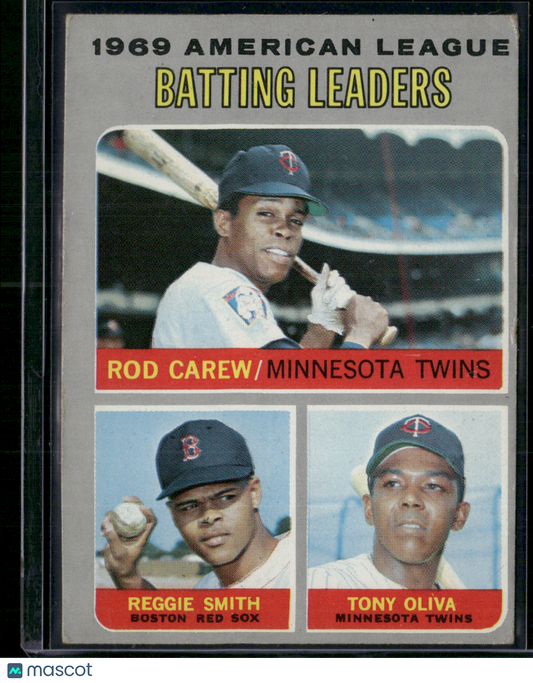 1970 Topps ROD CAREW/REGGIE SMITH/TONY OLIVA #62