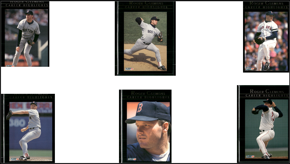1992 Fleer ROGER CLEMENS 12 Cards~Career Highlights (EX/MT-NM)