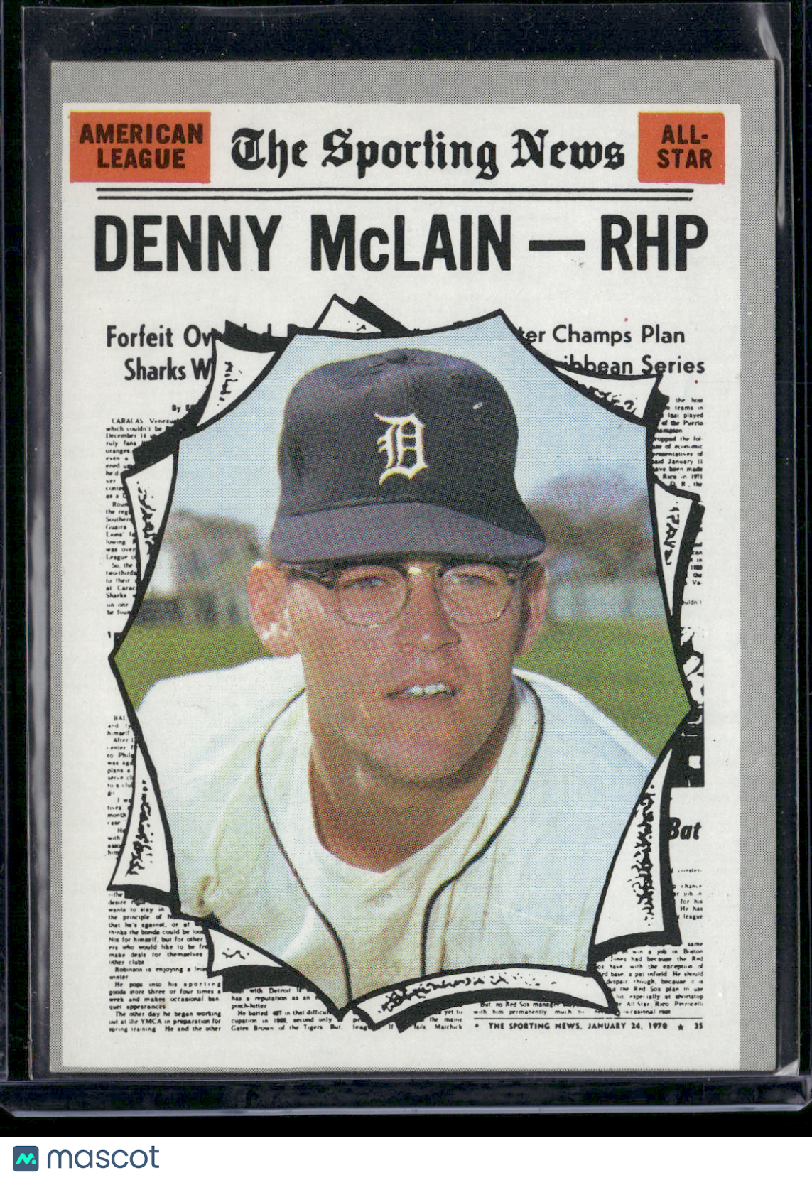 1970 Topps DENNY MCLAIN #467 AL All Star (EX)