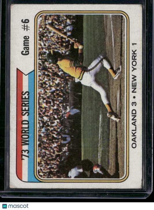 1974 Topps 1973 WORLD SERIES GAME 6 #477 (VG)