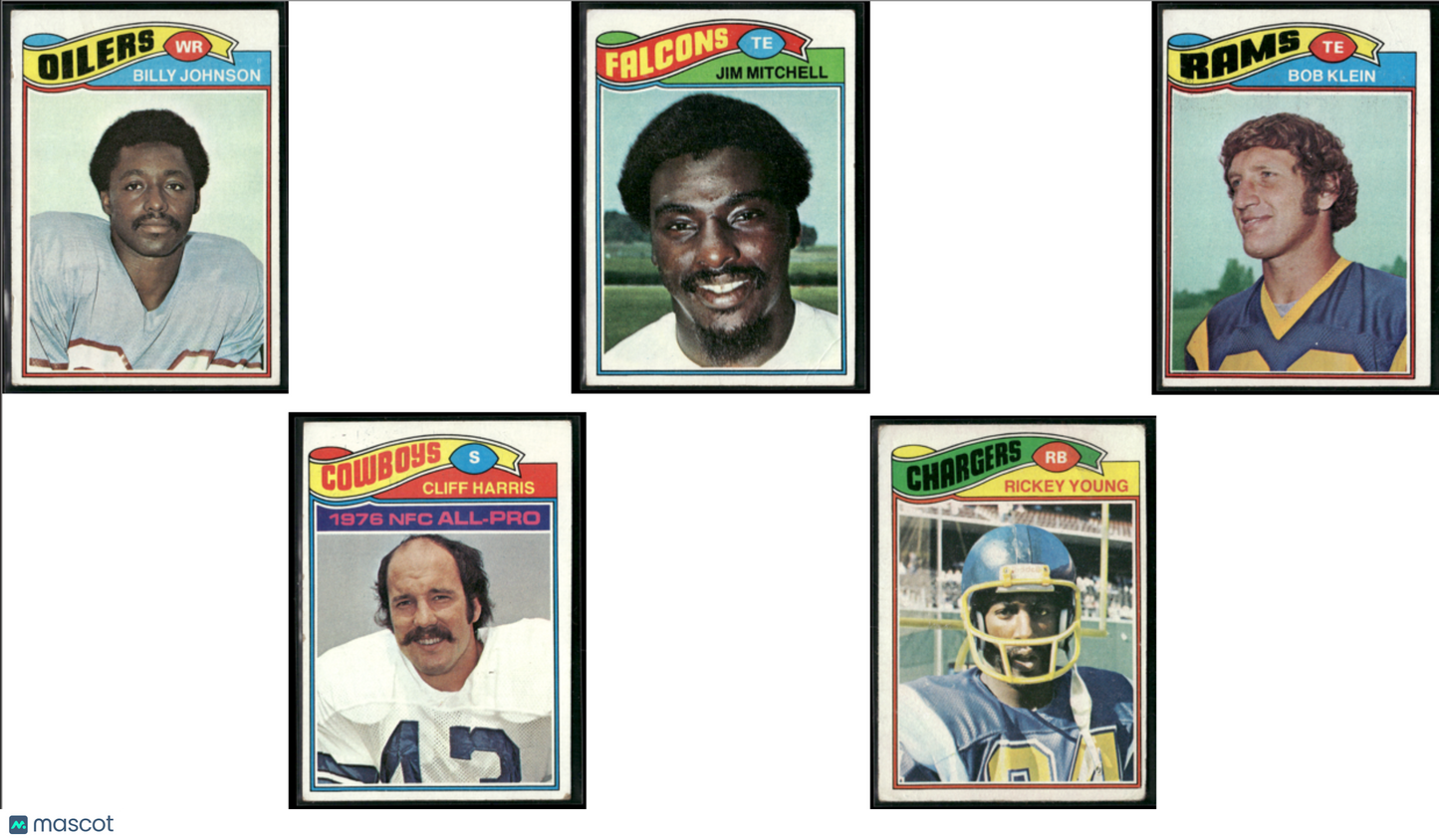 1977 Topps 5 ~ CARDLOT Billy Johnson/Rickey Young (VG)