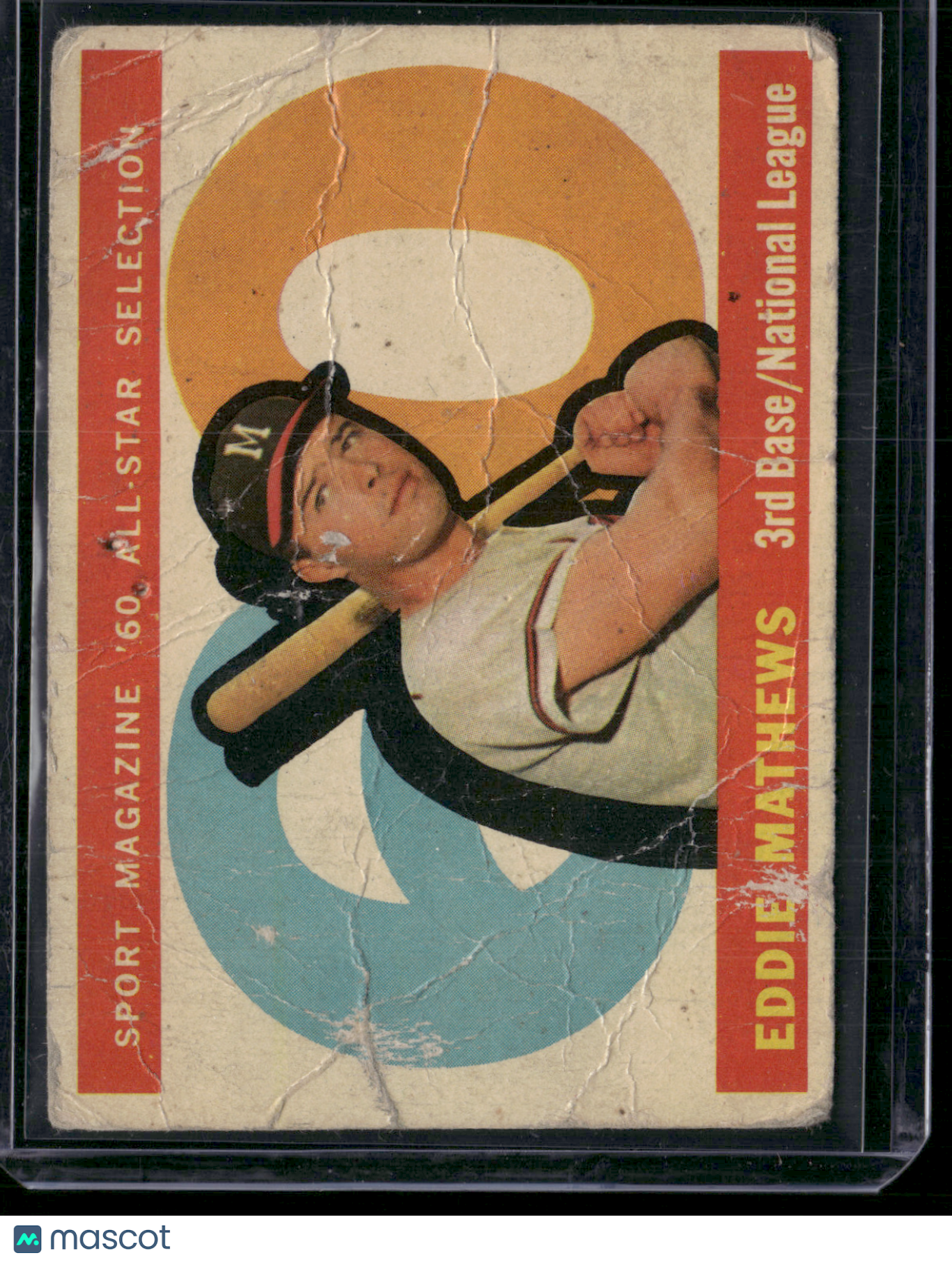 1960 Topps ED MATHEWS #558 60 All Star (Fair)