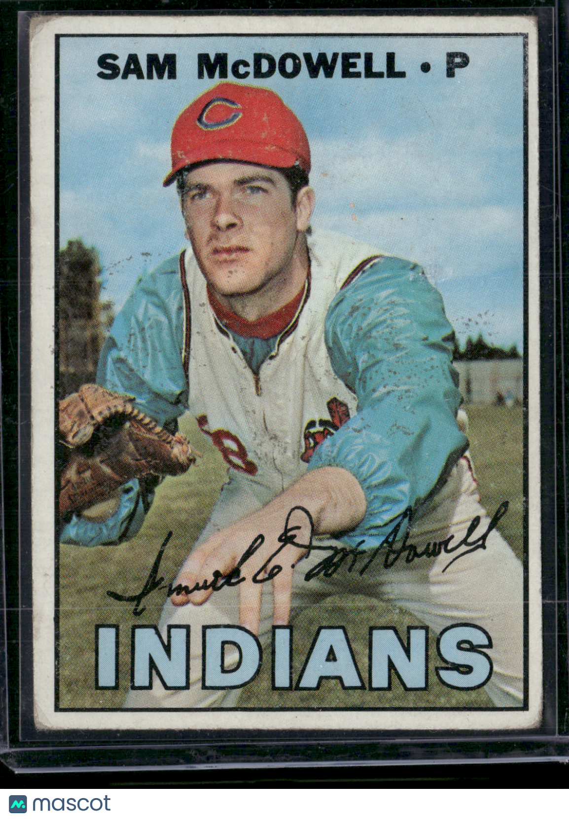 1967 Topps SAM MCDOWELL #295 Wax Stain (VG)