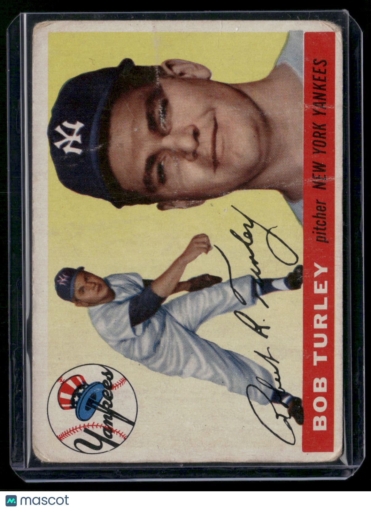 1954 Topps BOB TURLEY #38 Wrinkles (Good)