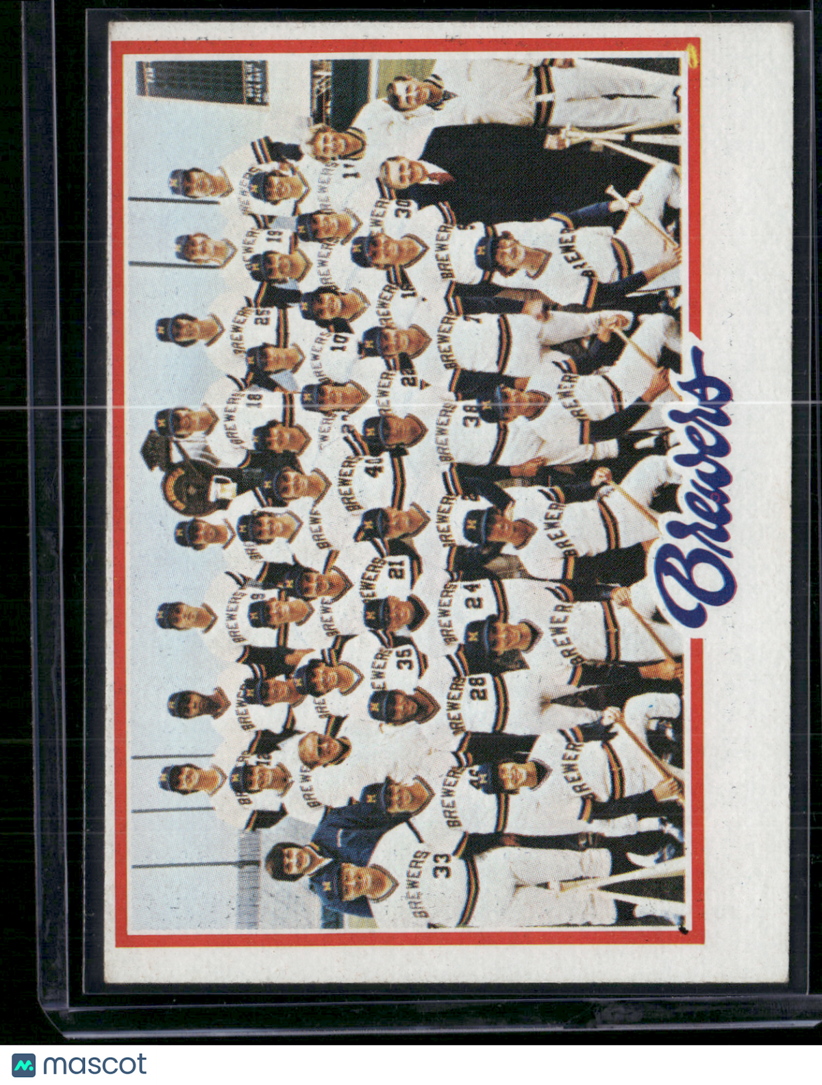 1978 Topps MILWAUKEE BREWERS #328 Miscut (EX)