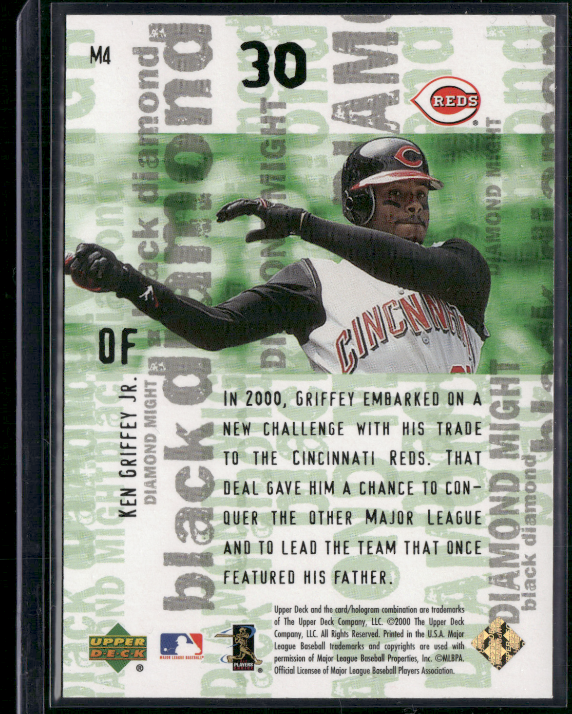 2000 Black Diamond KEN GRIFFEY JR #M4 Diamond Might Green (NM)