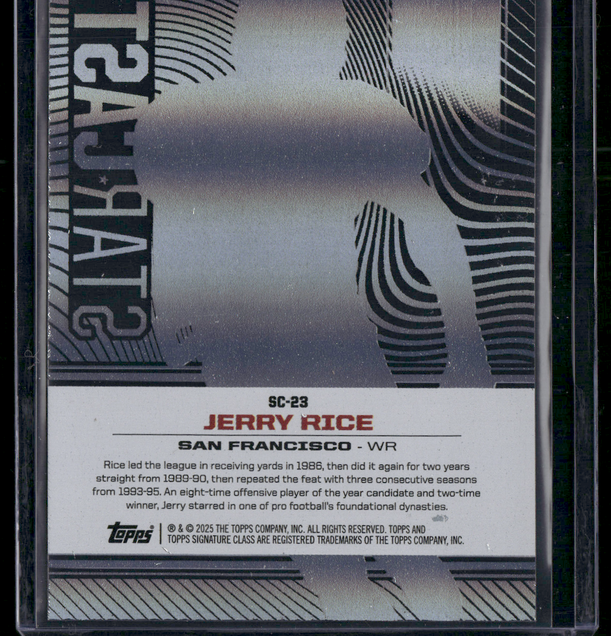 2024 Topps Signature Class JERRY RICE #SC-23 STARCAST