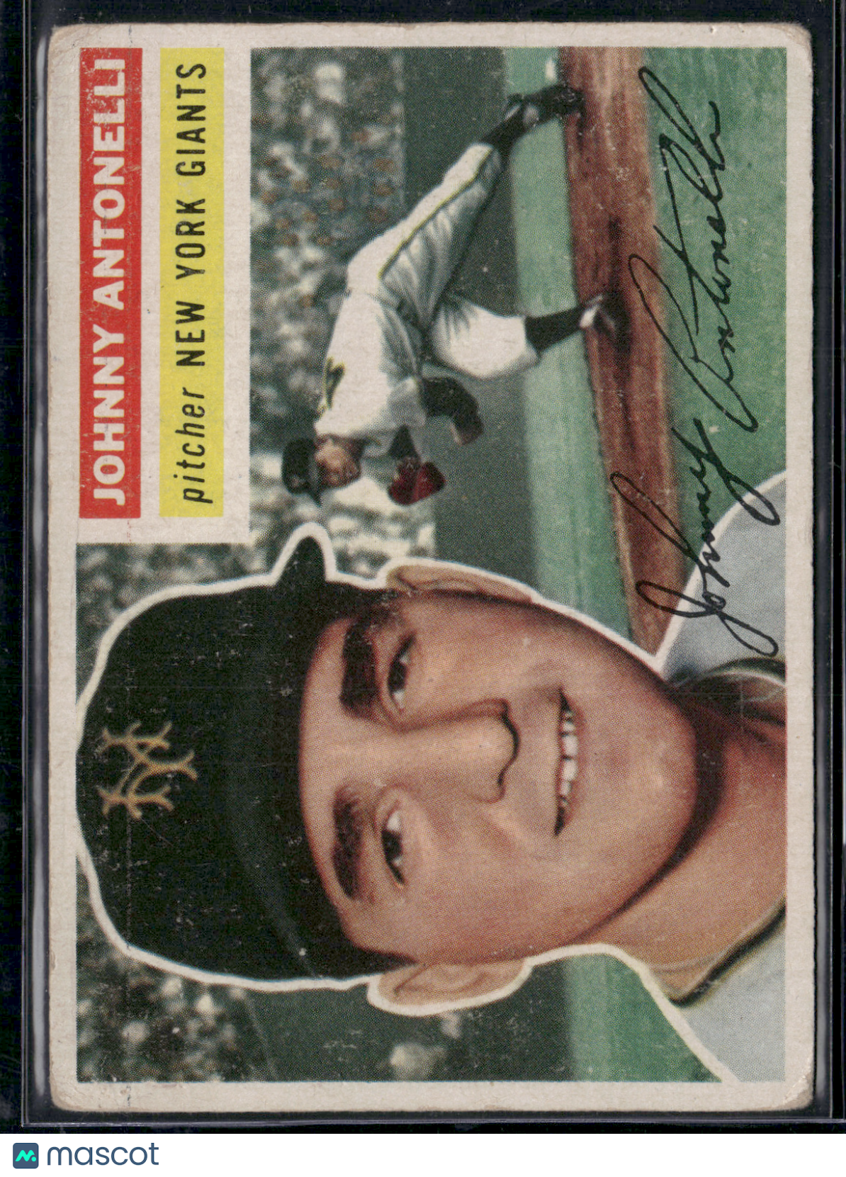 1956 Topps JOHNNY ANTONELLI #138 Writing on back