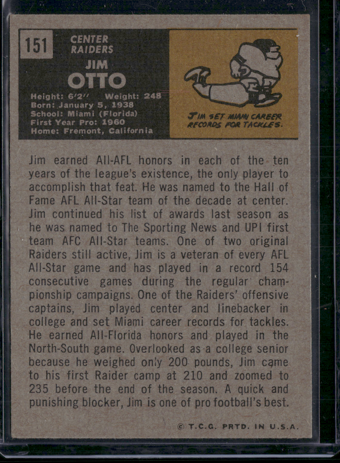 1971 Topps JIM OTTO #151
