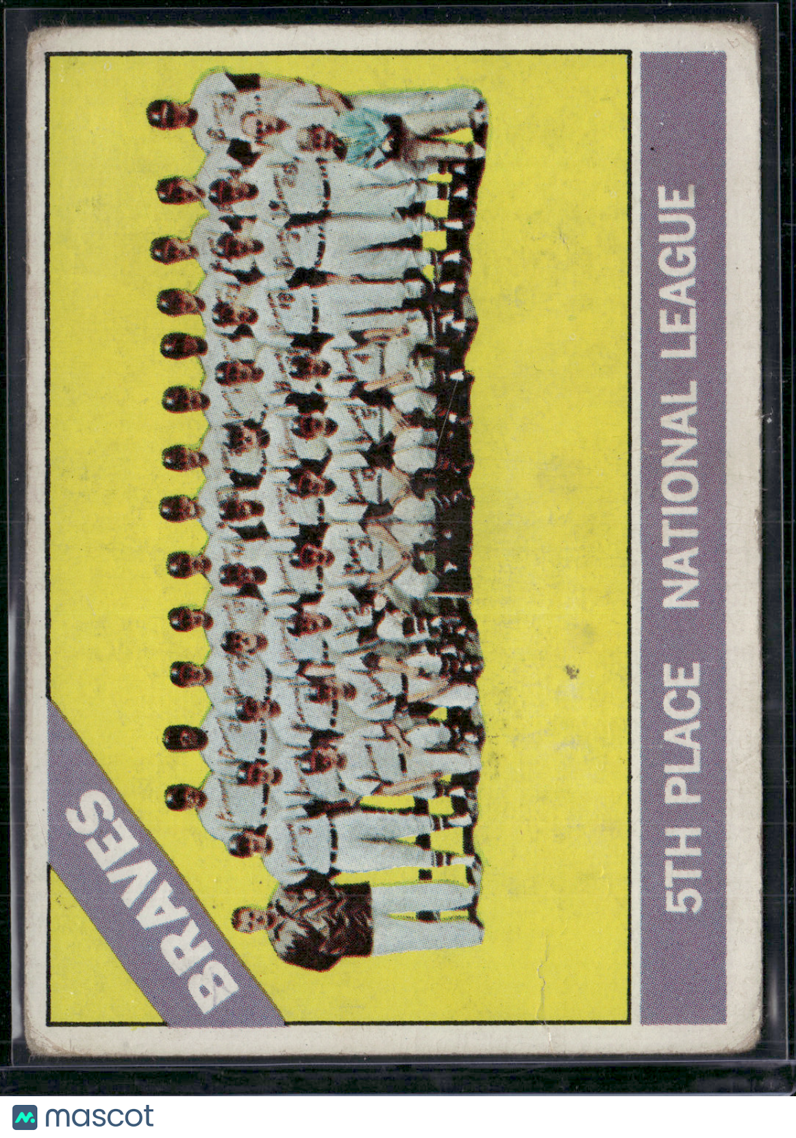 1966 Topps ATLANTA BRAVES #326 Light Wax Stain Light Wrinkle (VG)