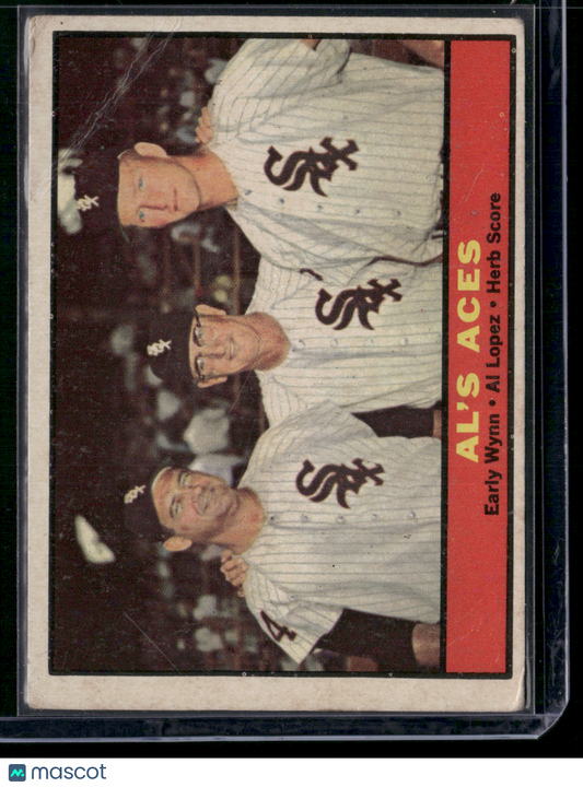 1961 Topps EARLY WYNN/AL LOPEZ/HERB SCORE #337 Al's Aces (Good)
