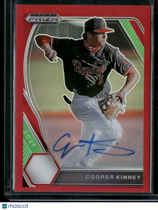 2021 Prizm Draft Picks COOPER KINNEY #PDP-34 True Red Holofoil Auto 33/50 (NM)