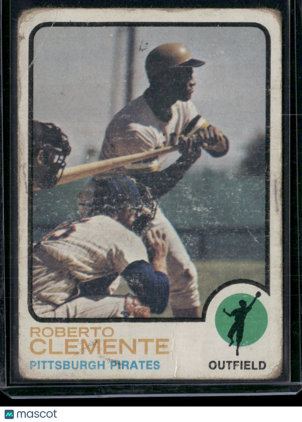 1973 Topps ROBERTO CLEMENTE #50 Ink on back Wrinkles (Good)