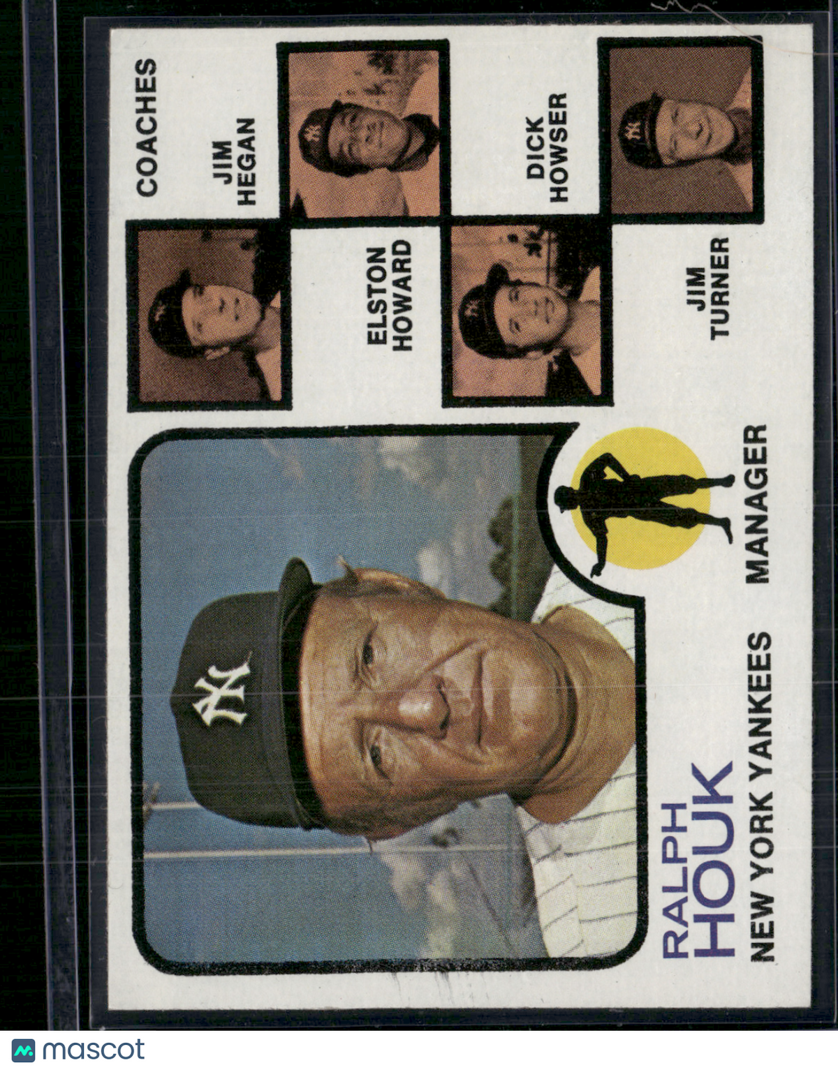 1973 Topps RALPH HOUK #116 Miscut (EX)