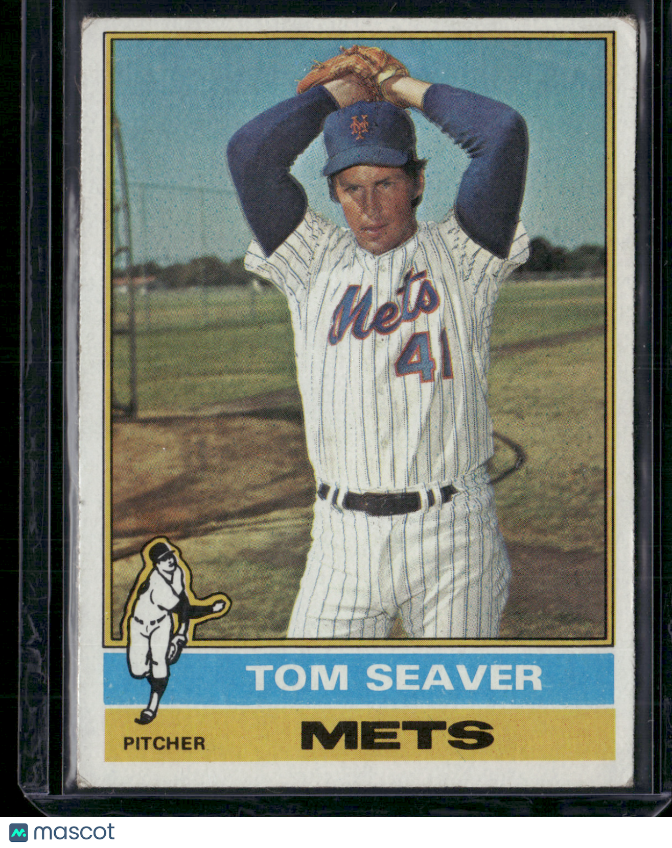 1976 Topps TOM SEAVER #600 Light Wrinkle Back Corner (VG-VG/EX)