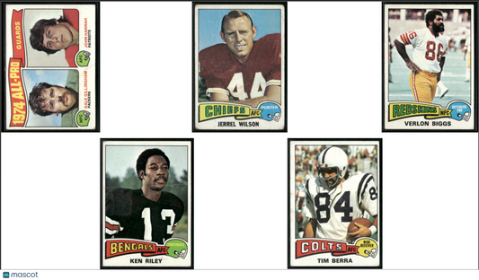 1975 Topps 5 ~ CARDLOT John Hannah/Tim Berra (VG)