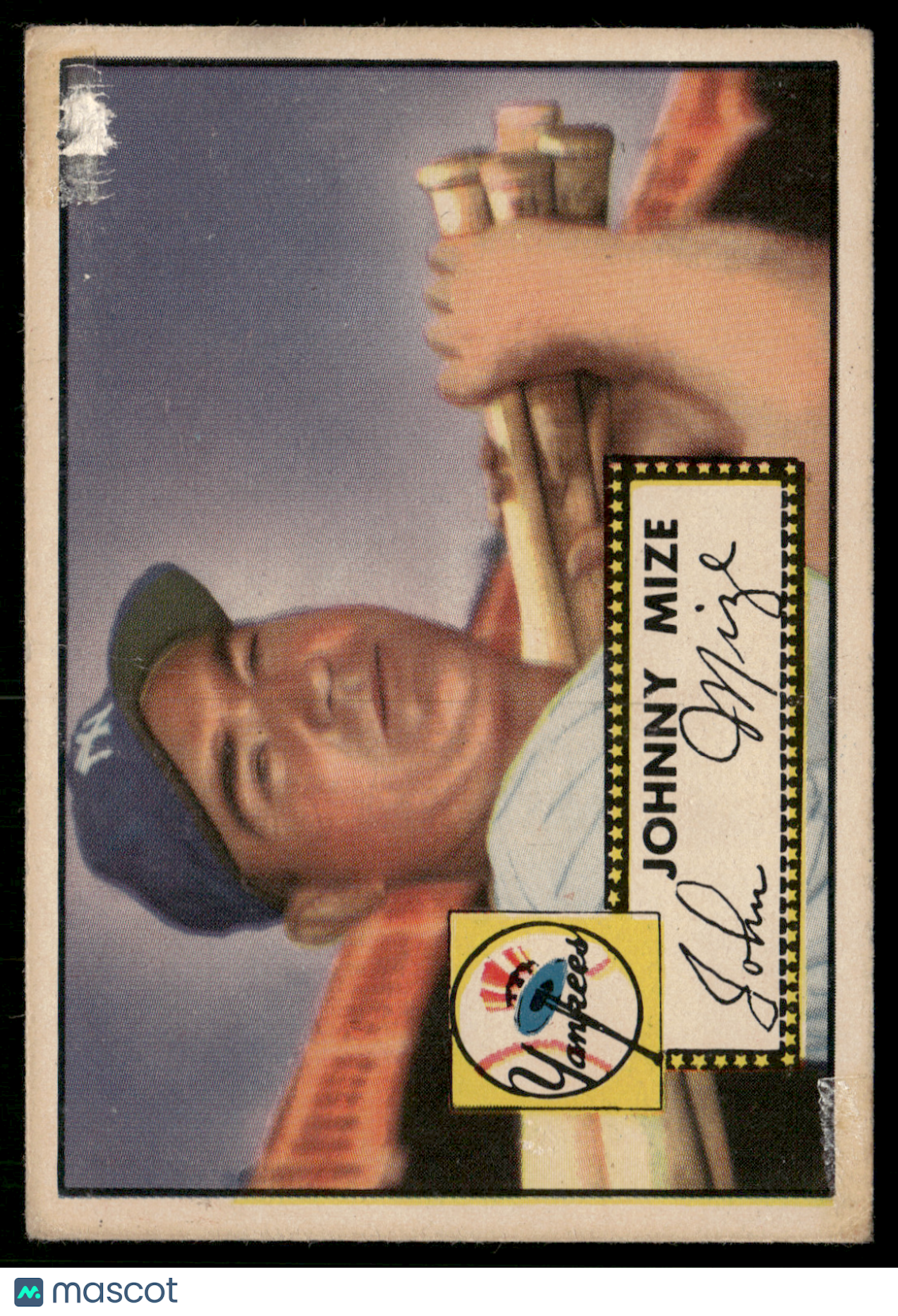 1952 Topps JOHNNY MIZE #129 small paper loss Tape Residue (Fair)