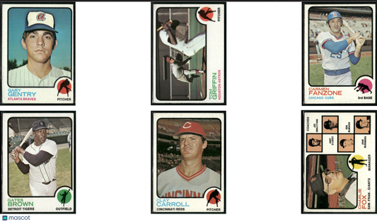 1973 Topps 6 CARDLOT Gary Gentry/Charlie Fox (VG-VG/EX)