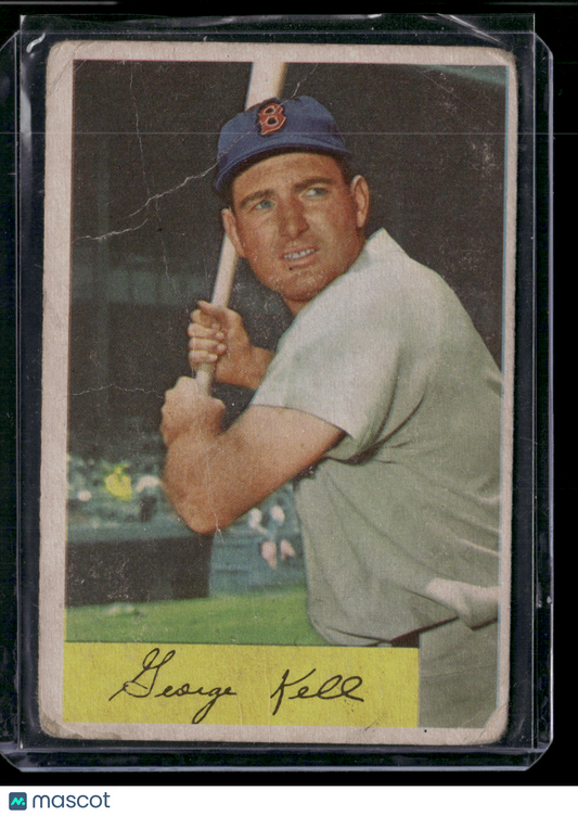 1954 Bowman GEORGE KELL #50 Paper Glued on Back (Poor)
