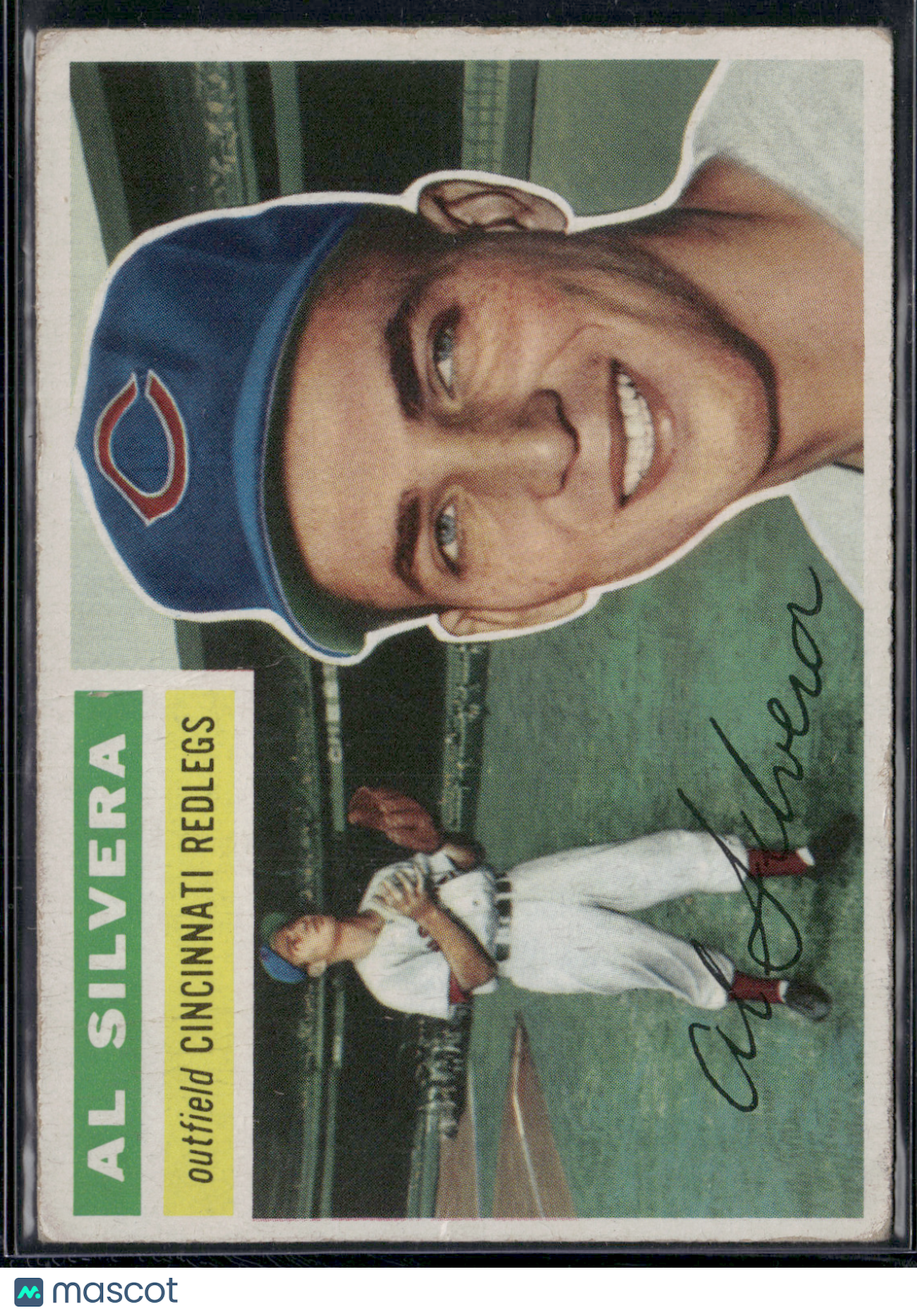 1956 Topps AL SILVERA #137 pencil on back Wrinkling on front