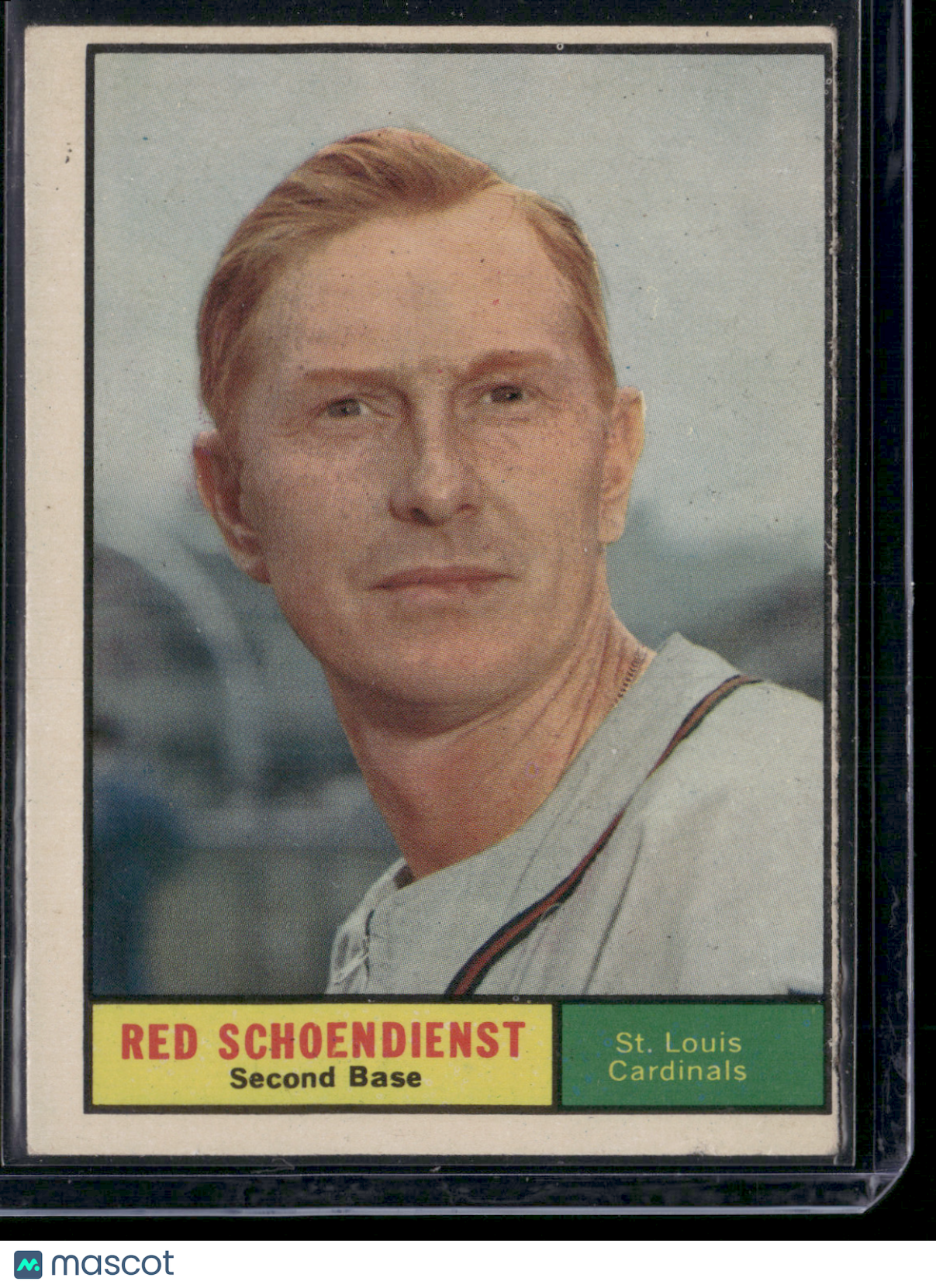 1961 Topps RED SCHOENDIENST #505 Bottom Edge Ding (VG)