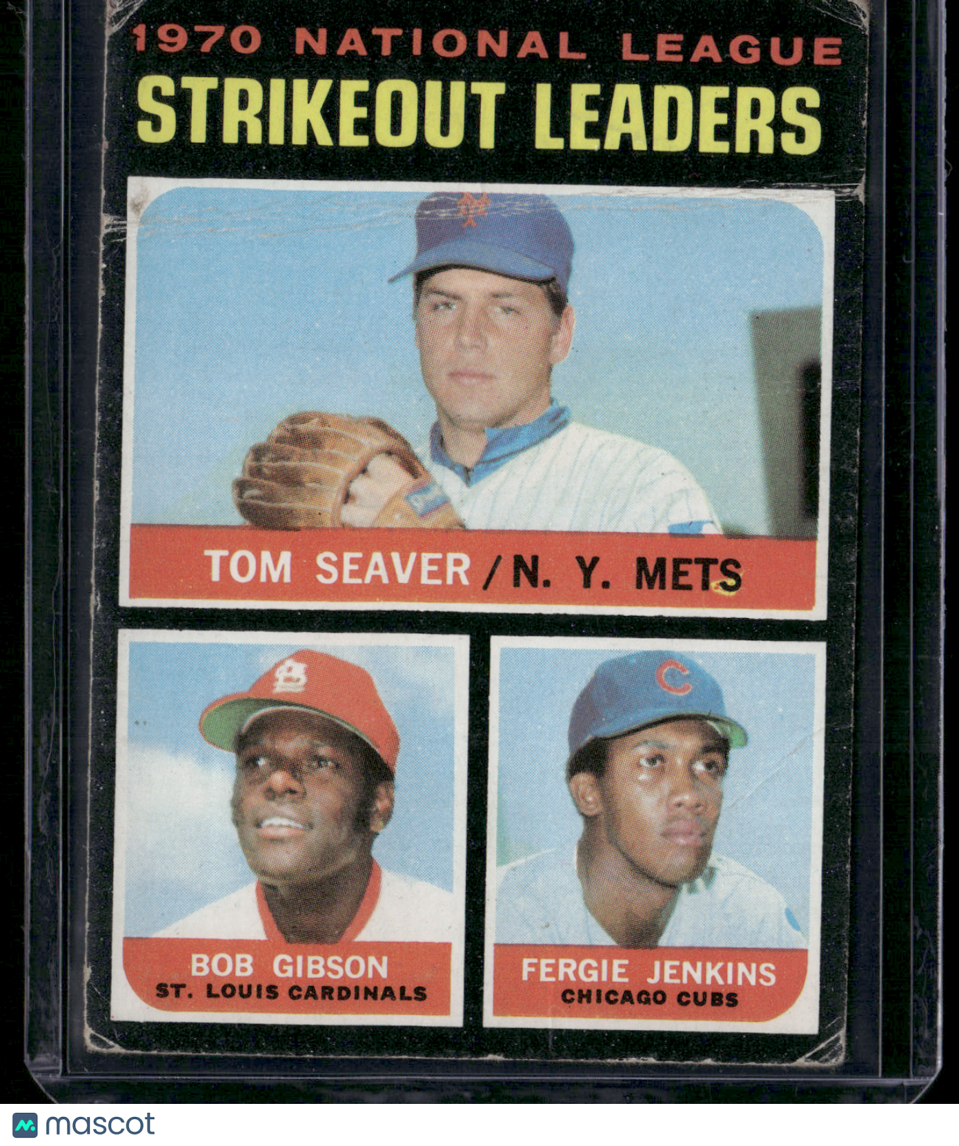 1971 Topps TOM SEAVER/BOB GIBSON/FERGIE JENKINS #72 '70 NL Strikeout Leaders(PR)
