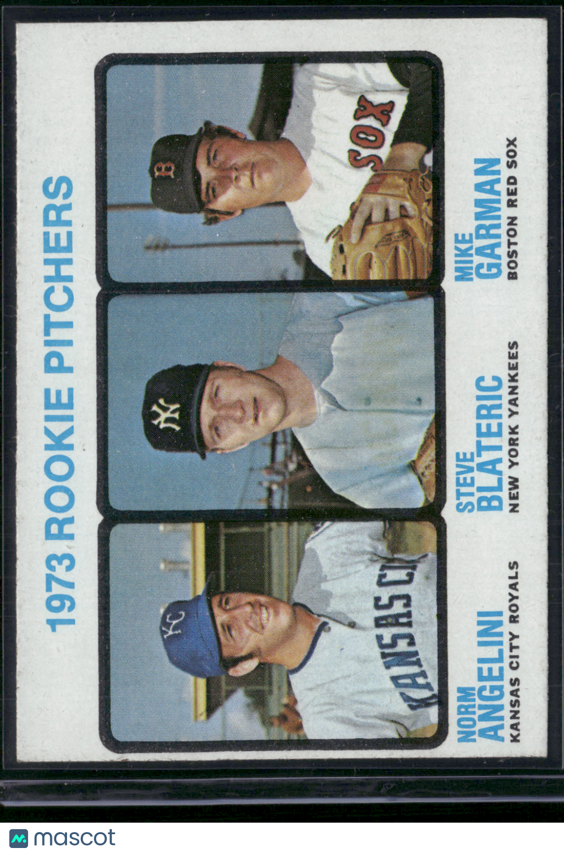 1973 Topps ANGELINI/BLATERIC/GARMAN #616 1973 Rookie Pitchers (EX)