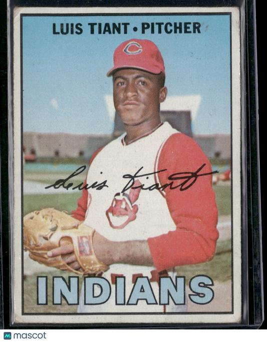 1967 Topps LUIS TIANT #377 Staining on back (Good)