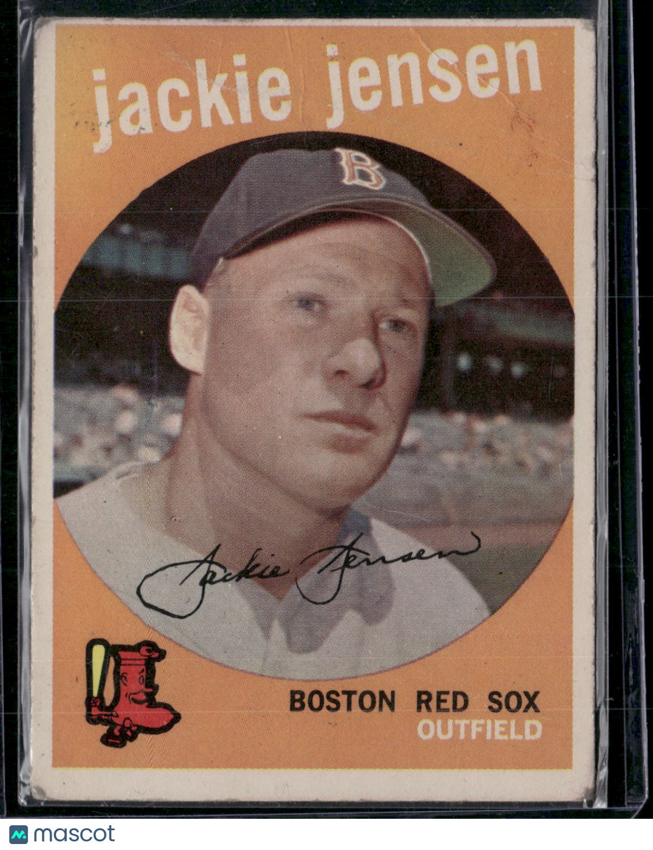 1959 Topps JACKIE JENSEN #400 Creasing